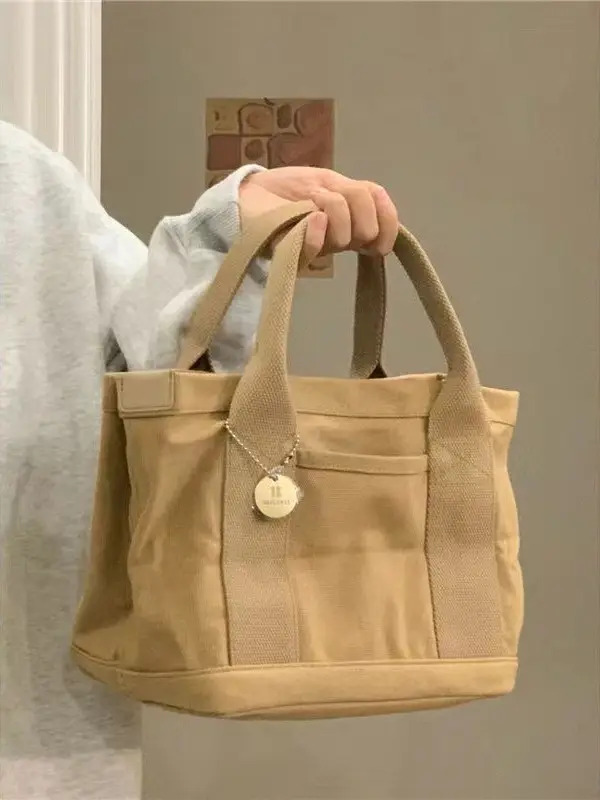 Women Canvas Tan Tote Bag 2023 New Fashion - Image 3