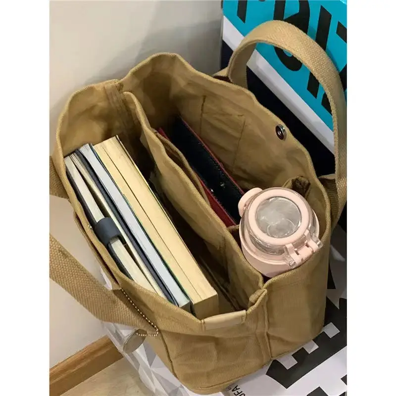 Women Canvas Tan Tote Bag 2023 New Fashion — feature 6