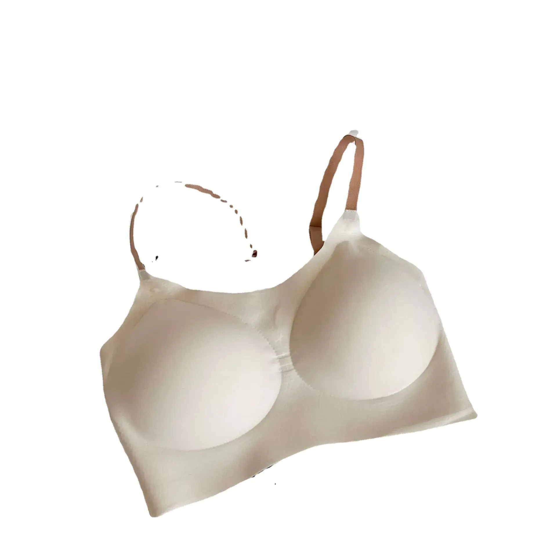 Seamless Fixed Cup Contrast Latex Cotton Underwear - Image 10