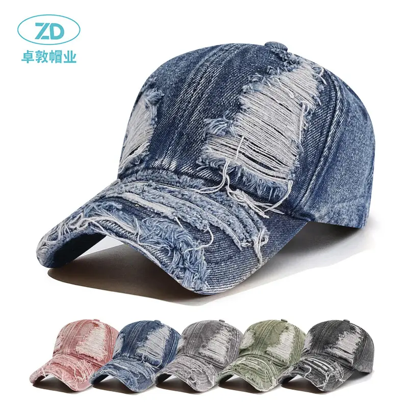 Vintage Washed Denim Cap for Men Los Angeles 19-20 - Image 6