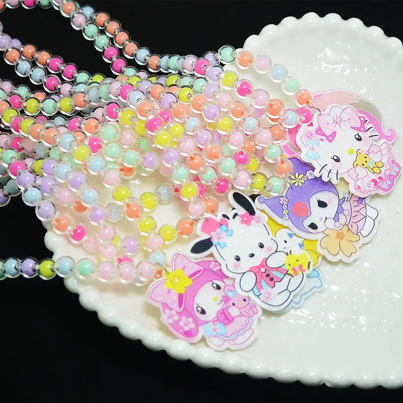 Sanrio Little Girl Color Beaded Necklace Bracelet - Image 30