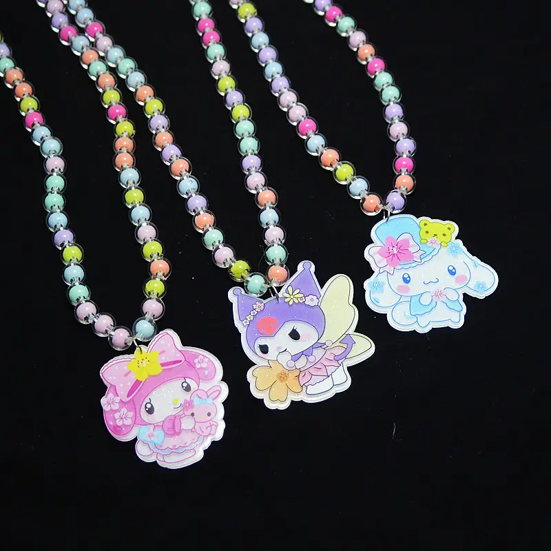 Sanrio Little Girl Color Beaded Necklace Bracelet - Image 31