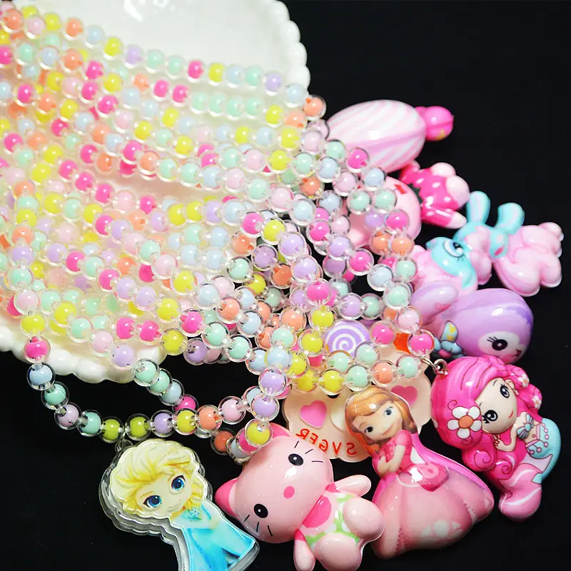 Sanrio Little Girl Color Beaded Necklace Bracelet — feature 4