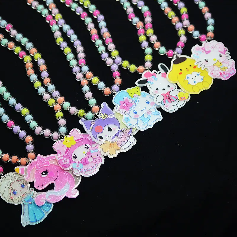 Sanrio Little Girl Color Beaded Necklace Bracelet — feature 7