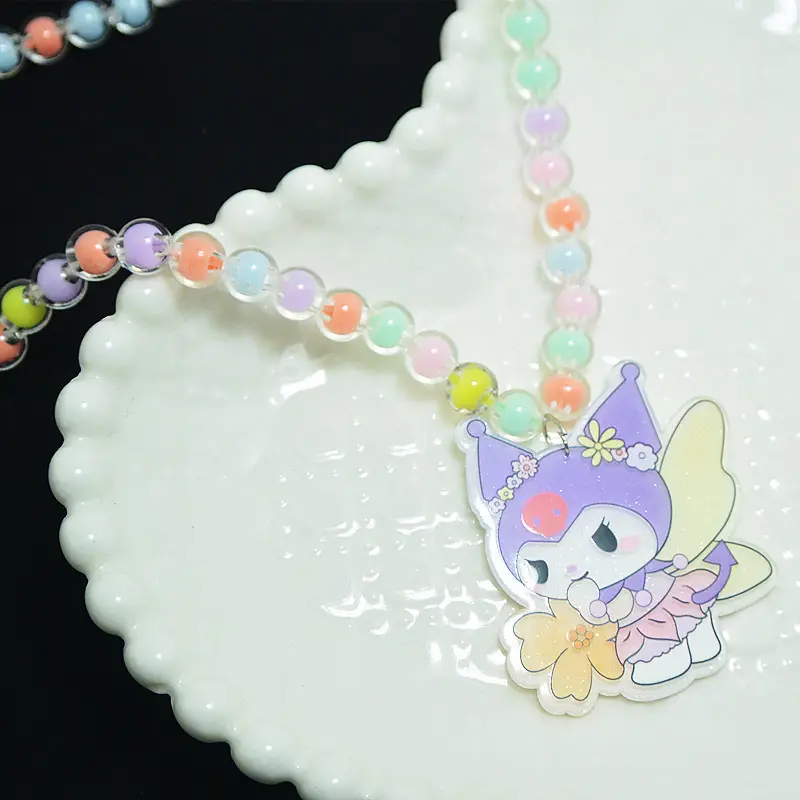 Sanrio Little Girl Color Beaded Necklace Bracelet - Image 2