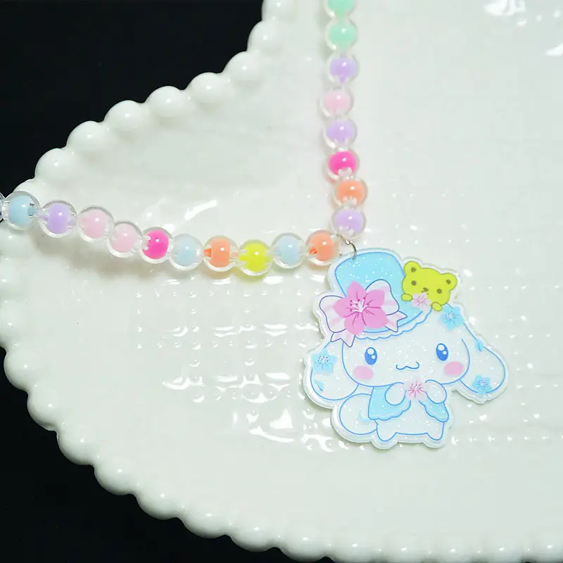 Sanrio Little Girl Color Beaded Necklace Bracelet - Image 3
