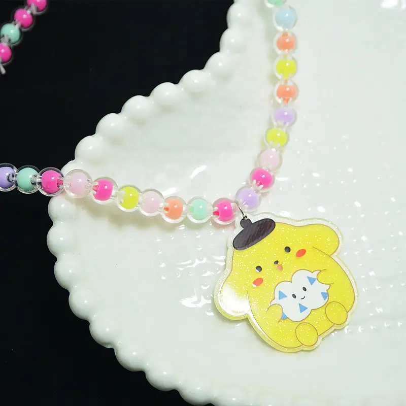 Sanrio Little Girl Color Beaded Necklace Bracelet - Image 4