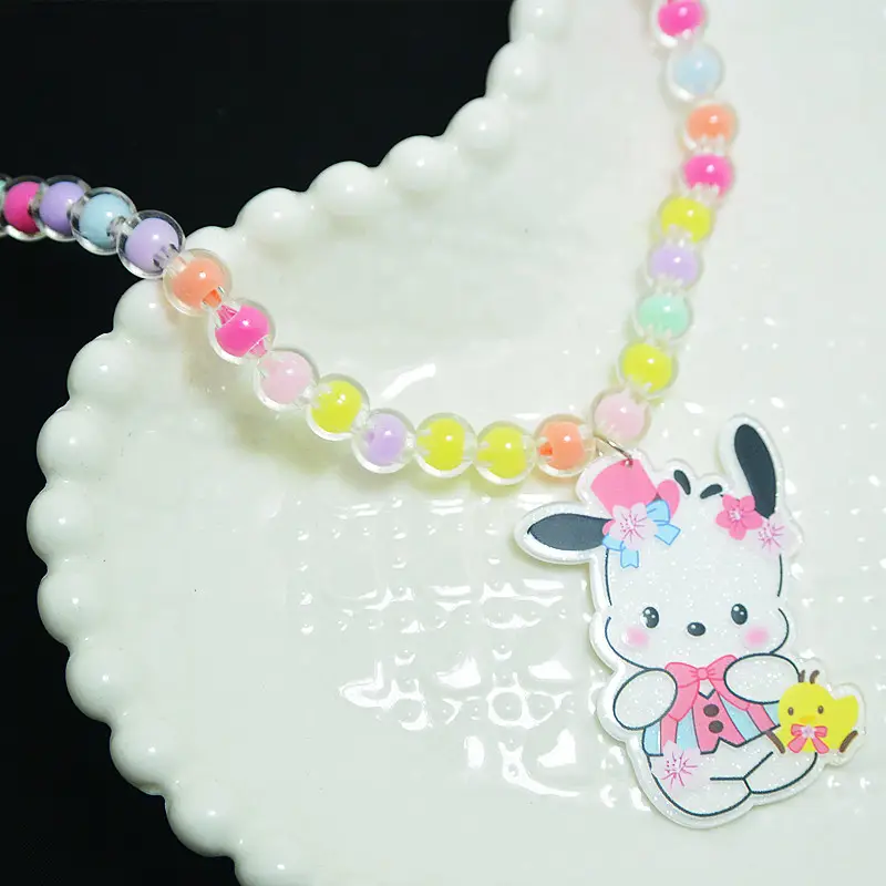 Sanrio Little Girl Color Beaded Necklace Bracelet - Image 5