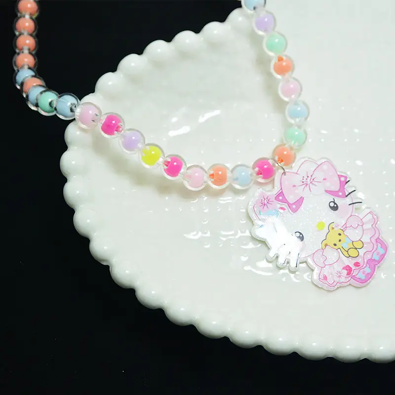 Sanrio Little Girl Color Beaded Necklace Bracelet - Image 6