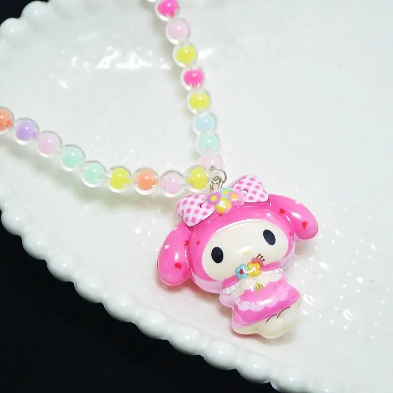 Sanrio Little Girl Color Beaded Necklace Bracelet - Image 9