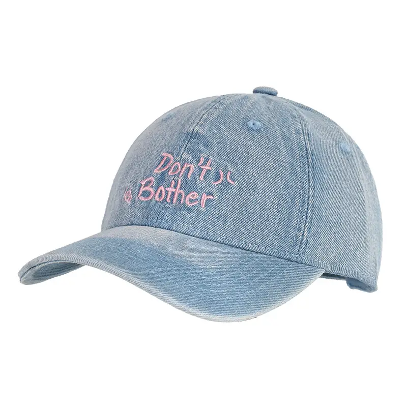 Vintage Denim Cap with "Don't" Embroidery for Women - Image 8