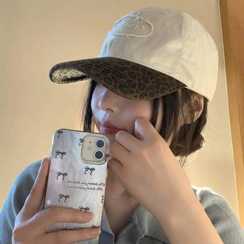 Women Leopard Print Baseball Cap Summer Sunscreen - Image 6