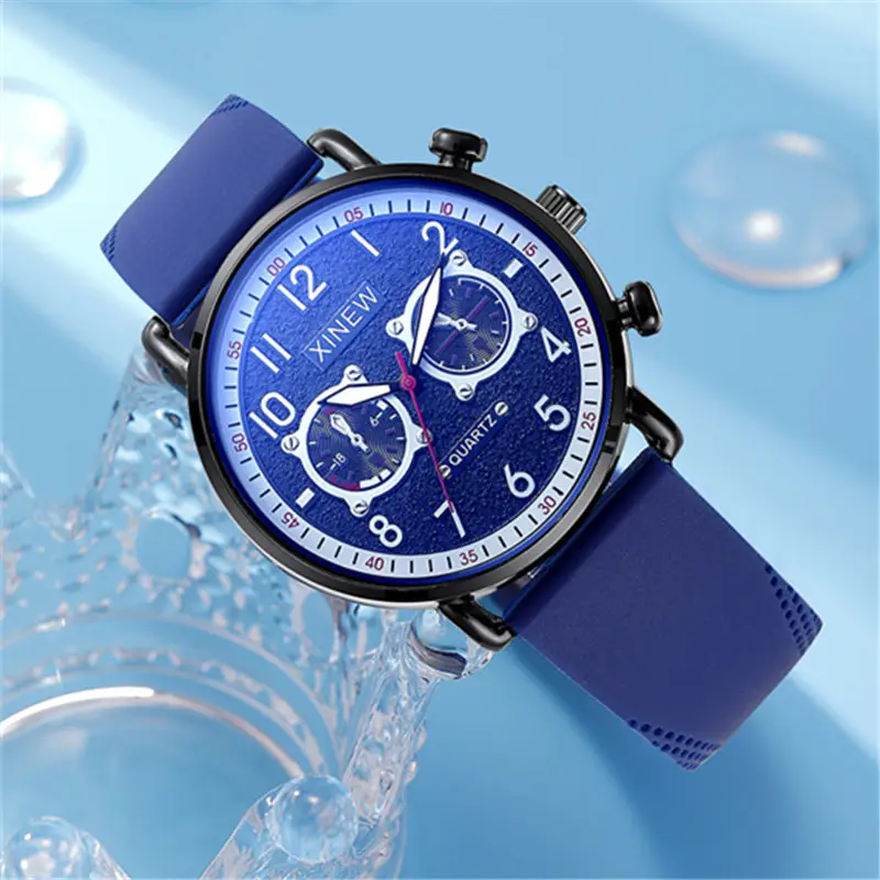 Men's Blue Nylon Watch with 3 Subdials - Image 17
