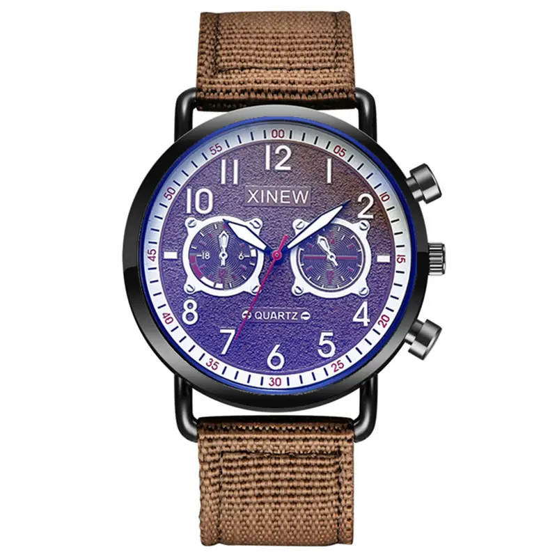 Men's Blue Nylon Watch with 3 Subdials - Image 11
