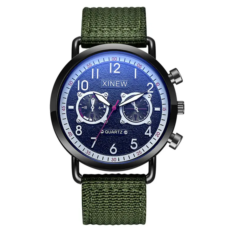 Men's Blue Nylon Watch with 3 Subdials - Image 13