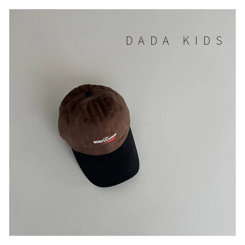 Kids Embroidered Baseball Caps Pink Brown White — feature 4