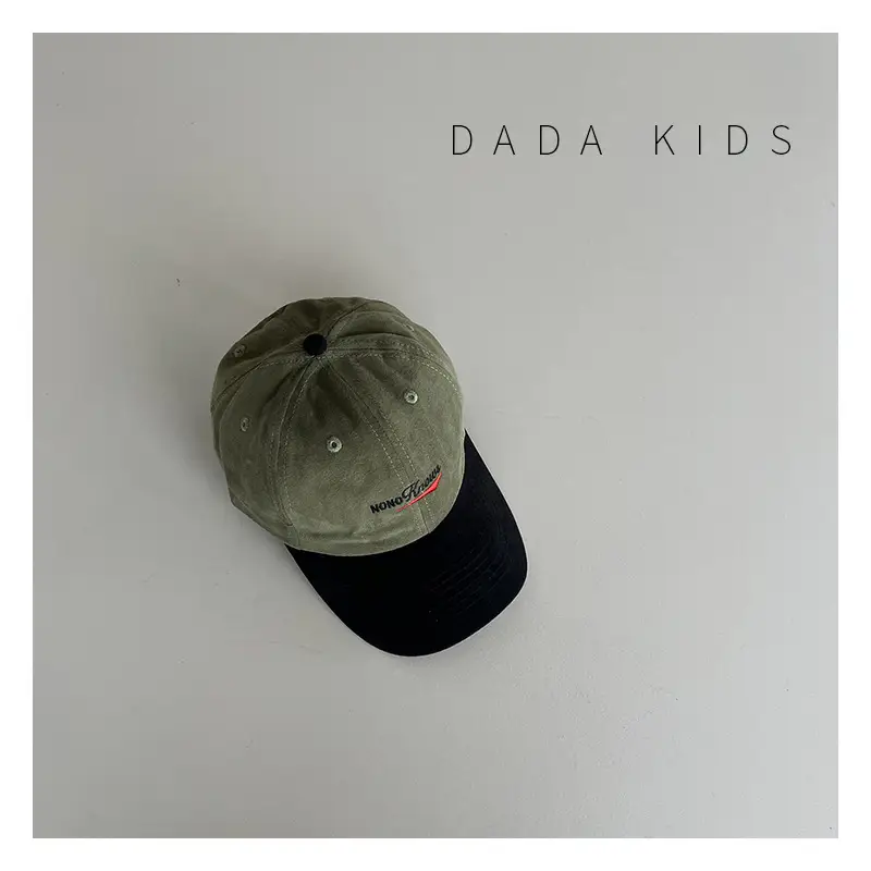 Kids Embroidered Baseball Caps Pink Brown White — feature 6