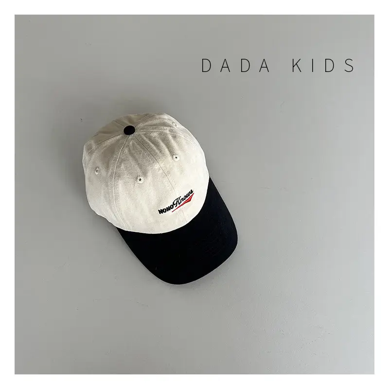 Kids Embroidered Baseball Caps Pink Brown White — feature 7