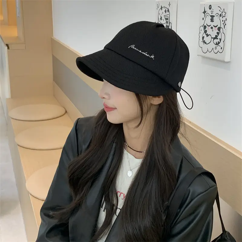 Women's Korean-style Wide-brimmed Hat White - Image 3