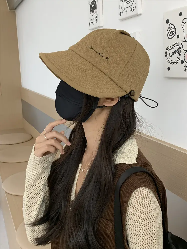Women's Korean-style Wide-brimmed Hat White — feature 15
