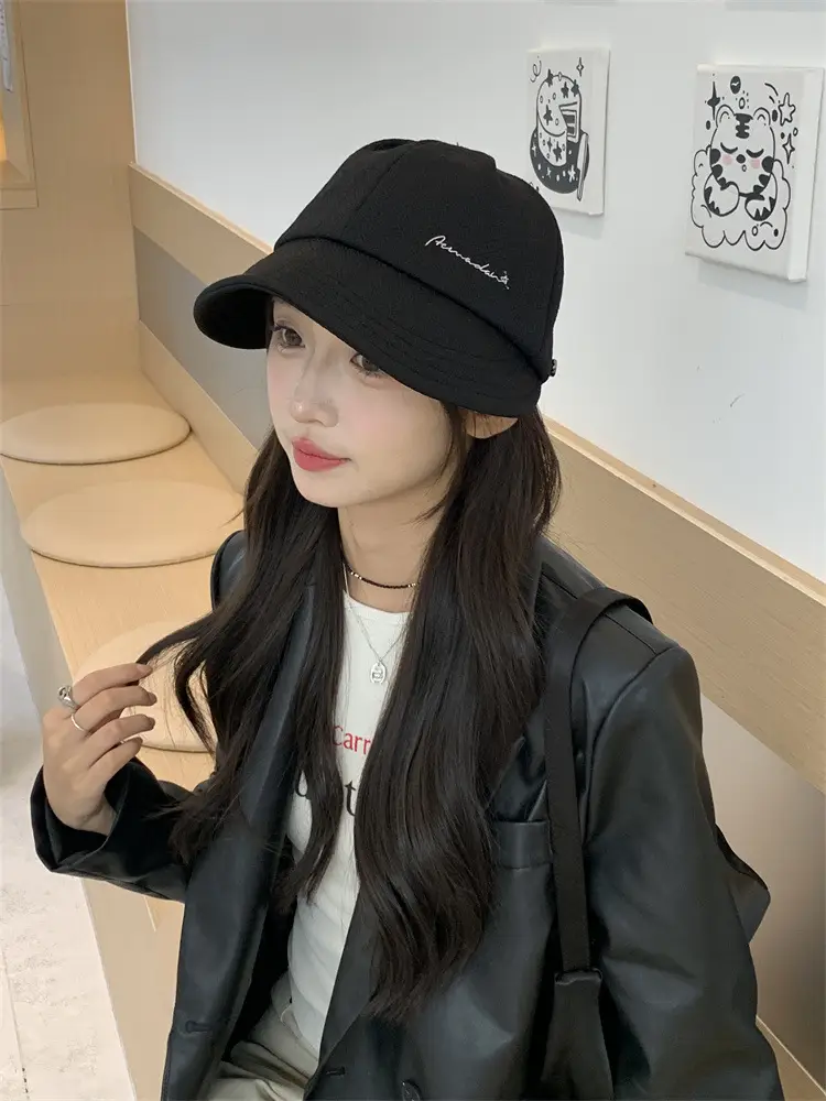 Women's Korean-style Wide-brimmed Hat White — feature 16