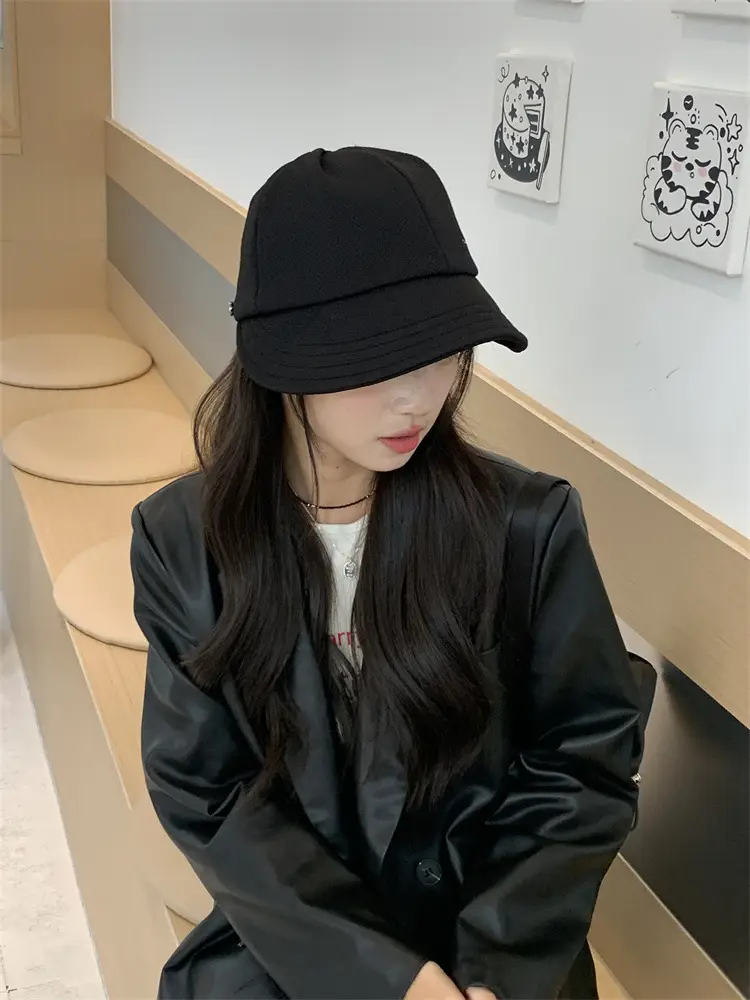 Women's Korean-style Wide-brimmed Hat White — feature 17