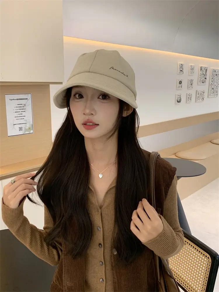 Women's Korean-style Wide-brimmed Hat White — feature 23