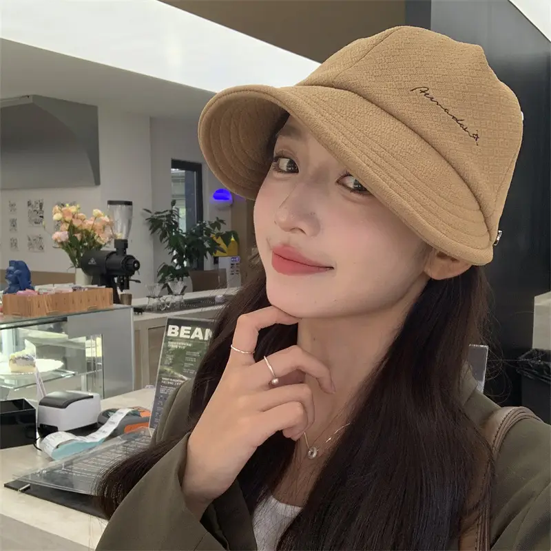 Women's Korean-style Wide-brimmed Hat White - Image 2