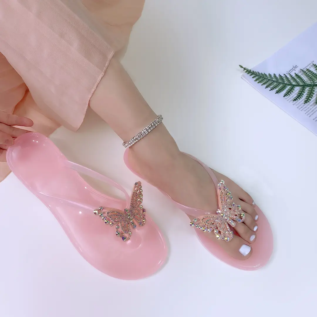 Transparent Beach Flip-Flops Jelly Pvc Flat Sandals Temu Dropshipping Y2 - Image 4