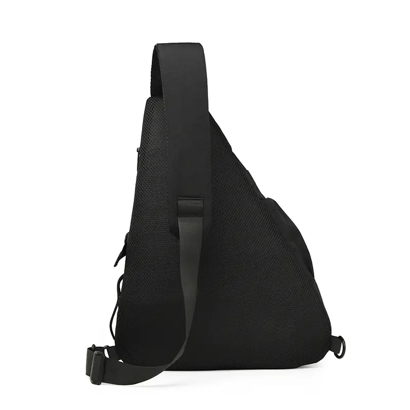 Men's Black Crossbody Bag with Multi-Pockets - Image 8