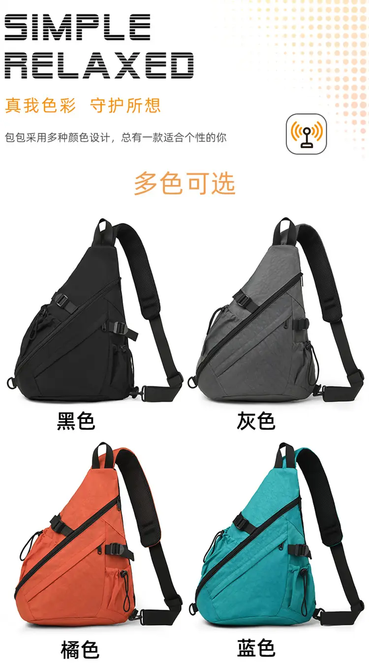 Men's Black Crossbody Bag with Multi-Pockets — feature 4