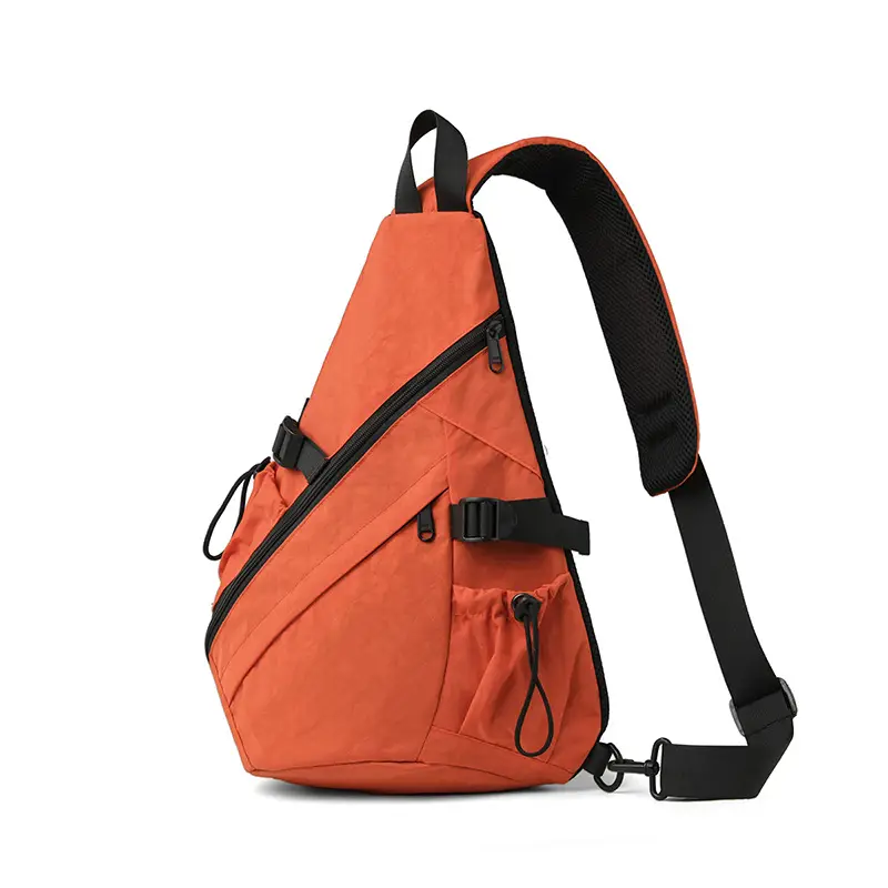 Men's Black Crossbody Bag with Multi-Pockets - Image 3
