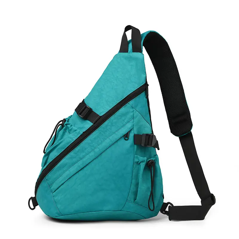 Men's Black Crossbody Bag with Multi-Pockets - Image 4