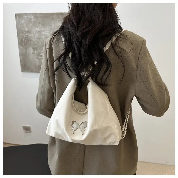 Gray Embroidered Butterfly Shoulder Bag for Women — feature 12