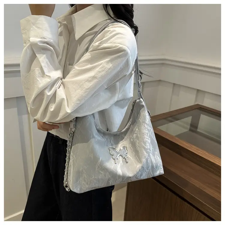Gray Embroidered Butterfly Shoulder Bag for Women — feature 16