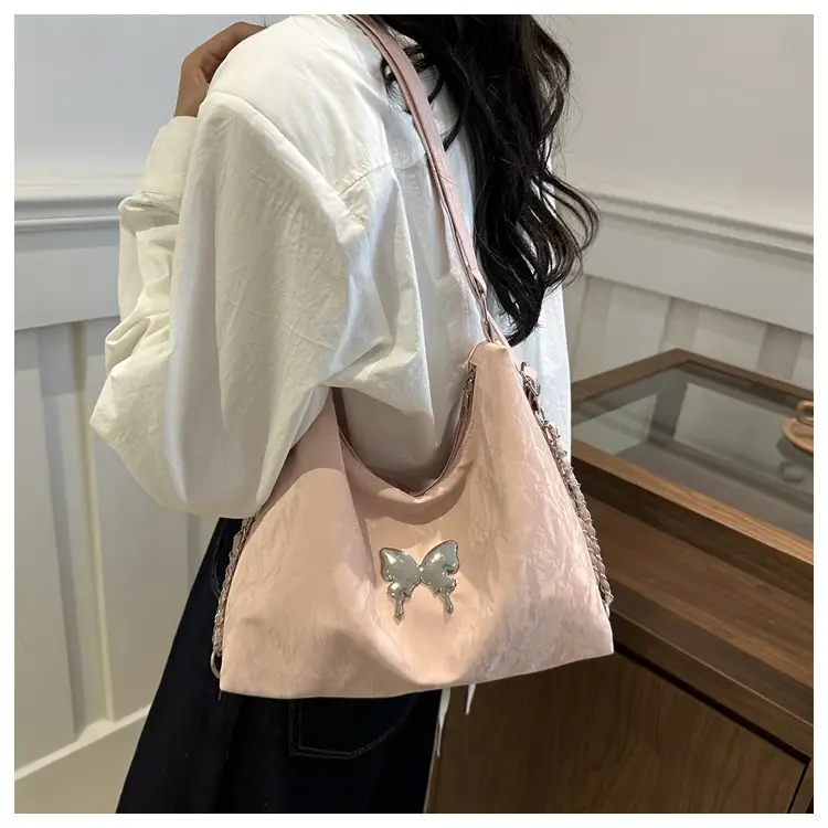 Gray Embroidered Butterfly Shoulder Bag for Women — feature 20