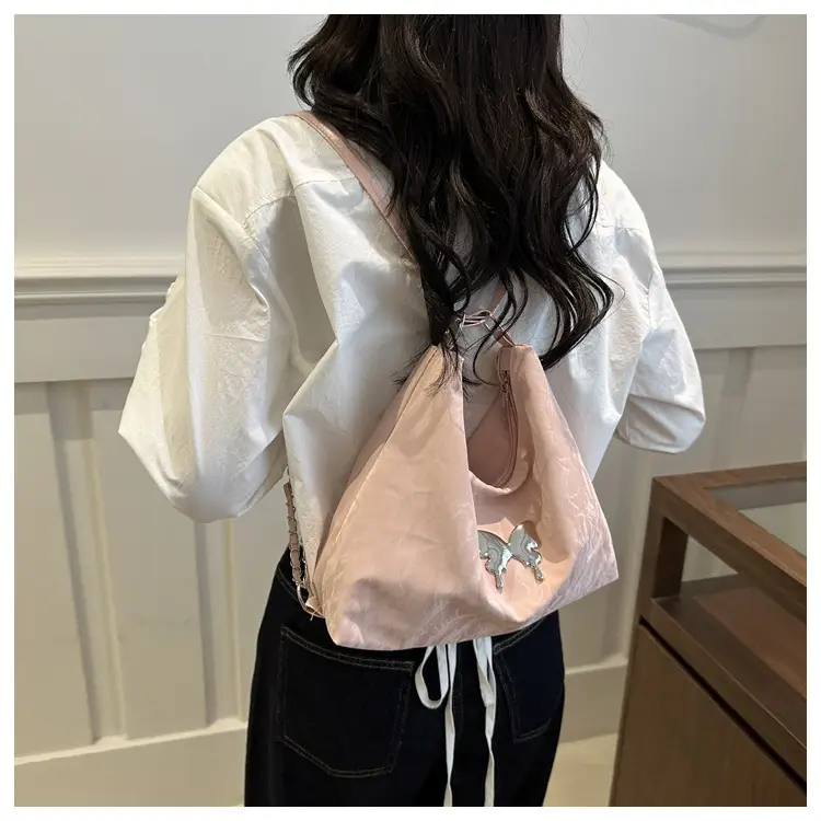 Gray Embroidered Butterfly Shoulder Bag for Women — feature 21