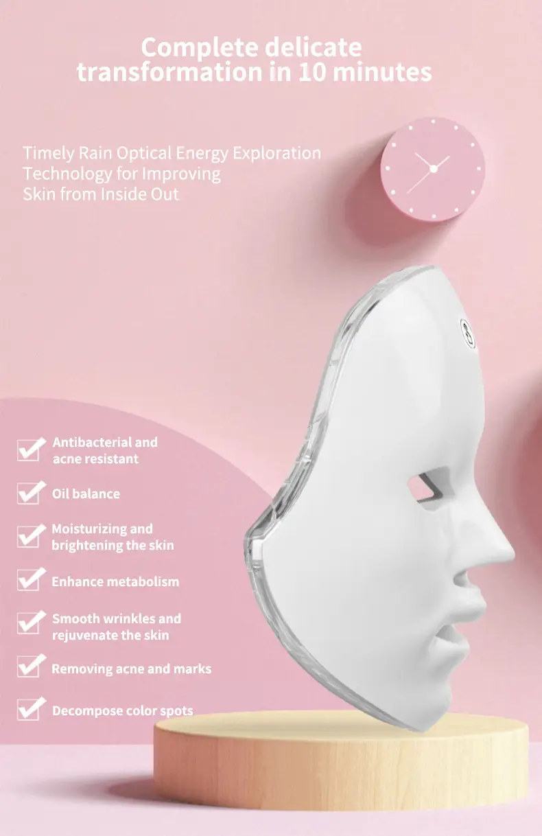 Colorful Photon Led Beauty Mask Red Light Facial Mask Device Light Therapy Beauty Salon Led Mask Skin Rejuvenation Mask Beauty Device — feature 25