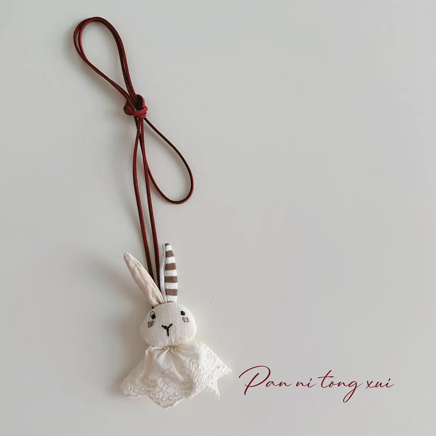 Cute Fabric Animal Pendant for Girls, 4cm High, Brown String - Image 19