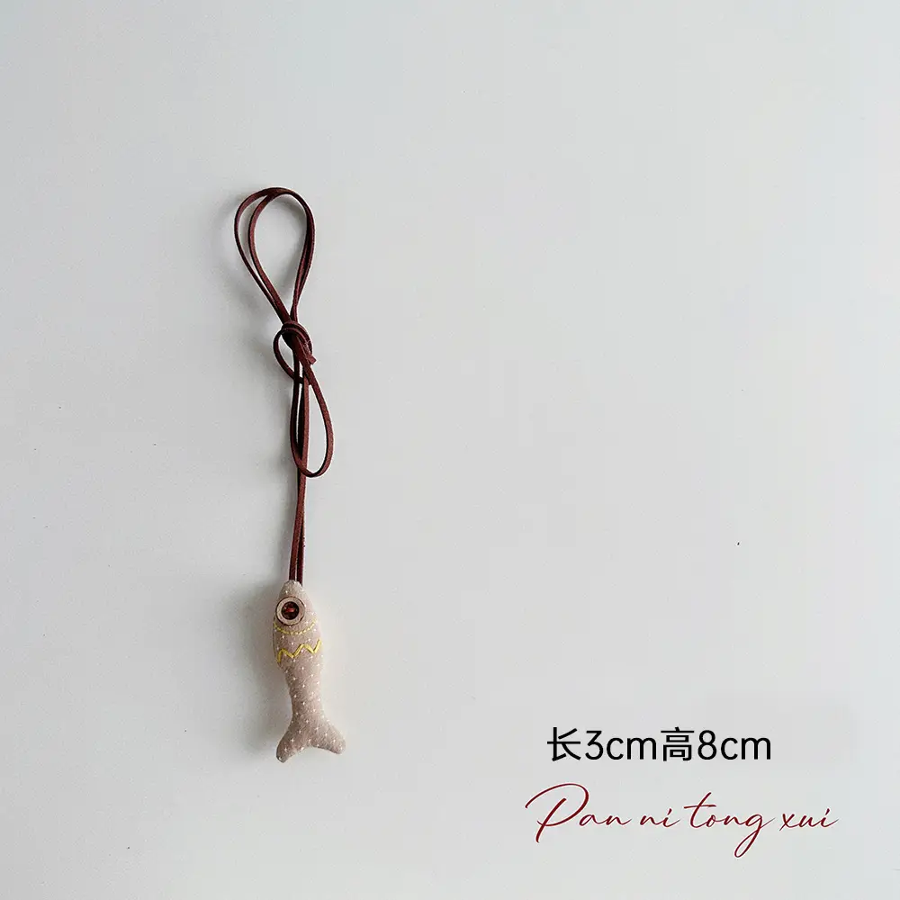 Cute Fabric Animal Pendant for Girls, 4cm High, Brown String - Image 28
