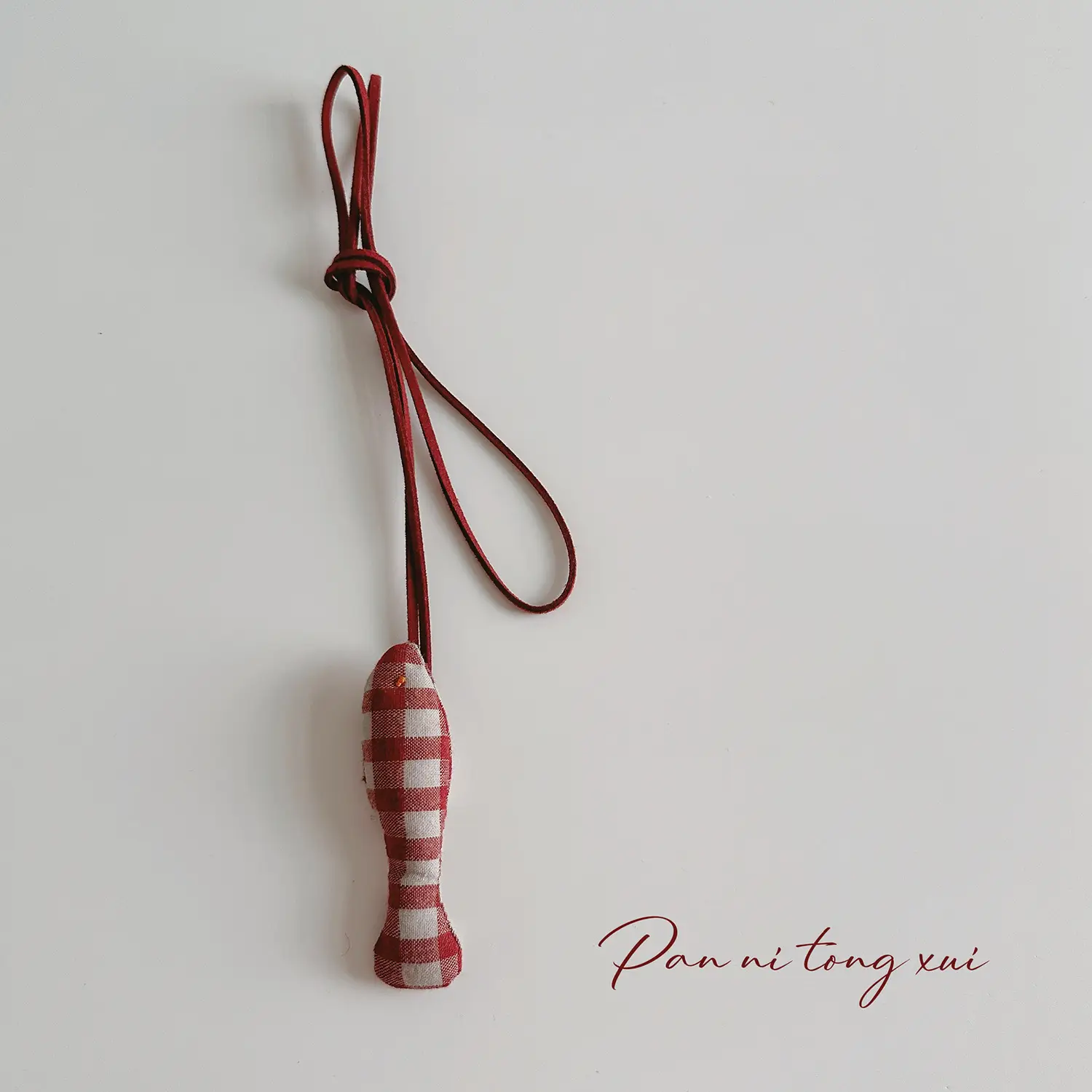 Cute Fabric Animal Pendant for Girls, 4cm High, Brown String - Image 4