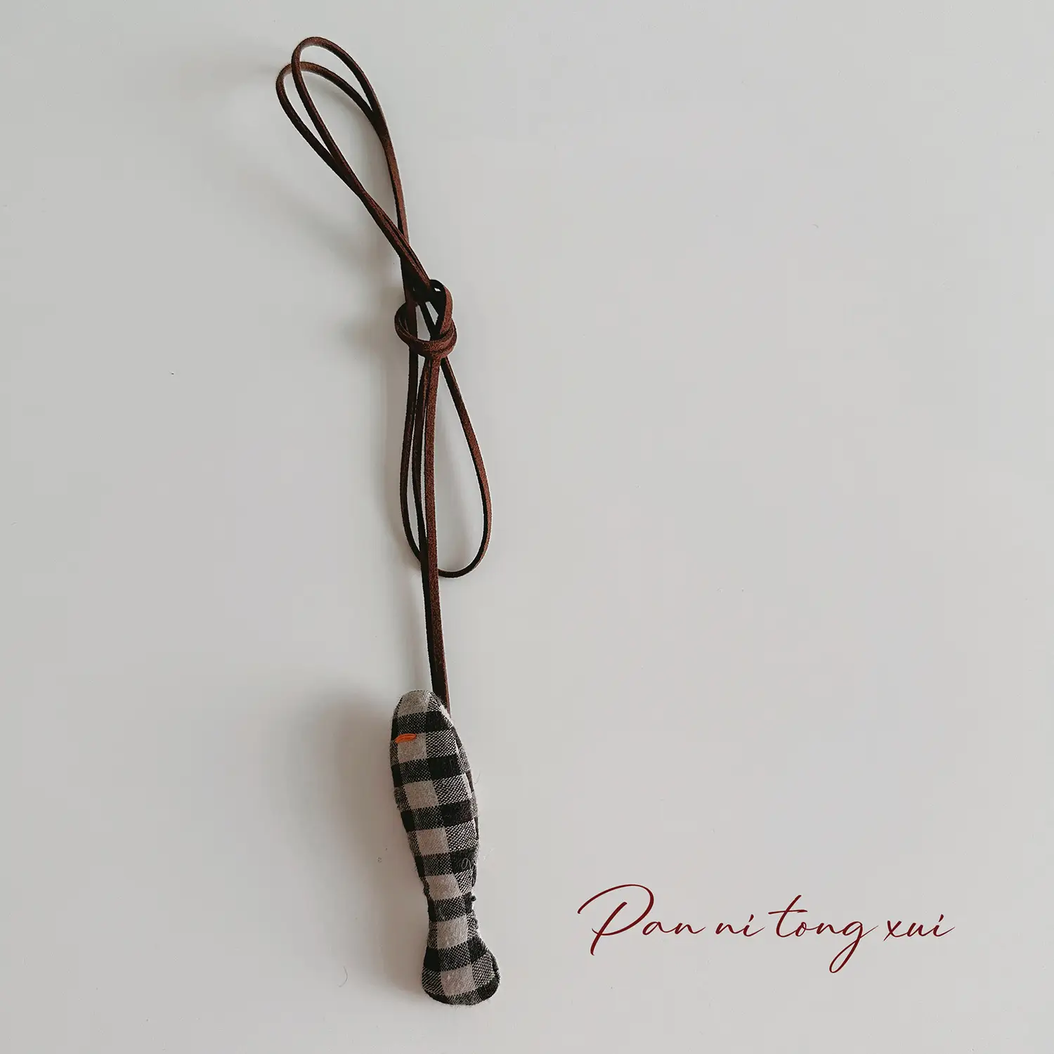 Cute Fabric Animal Pendant for Girls, 4cm High, Brown String - Image 5