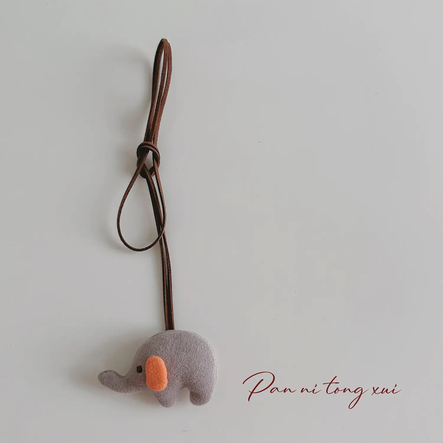 Cute Fabric Animal Pendant for Girls, 4cm High, Brown String - Image 7