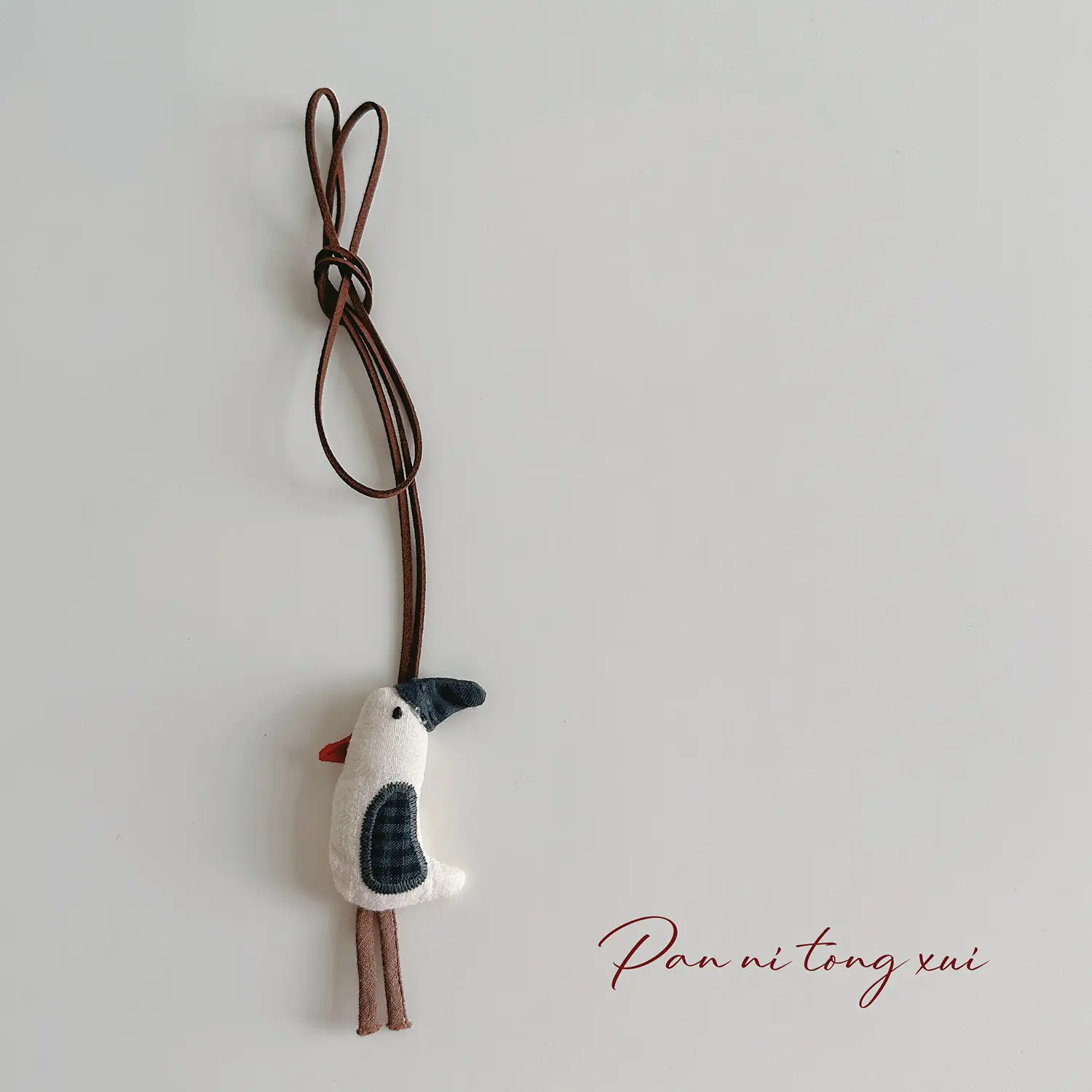 Cute Fabric Animal Pendant for Girls, 4cm High, Brown String - Image 9