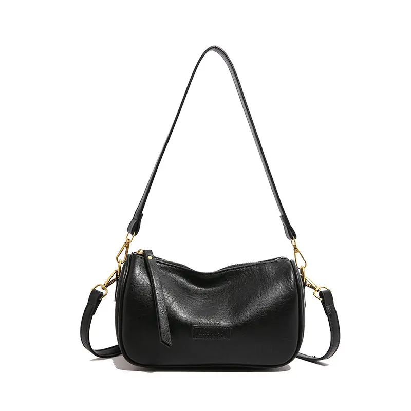 Vintage Black Leather Shoulder Bag for Women 2024 - Image 8