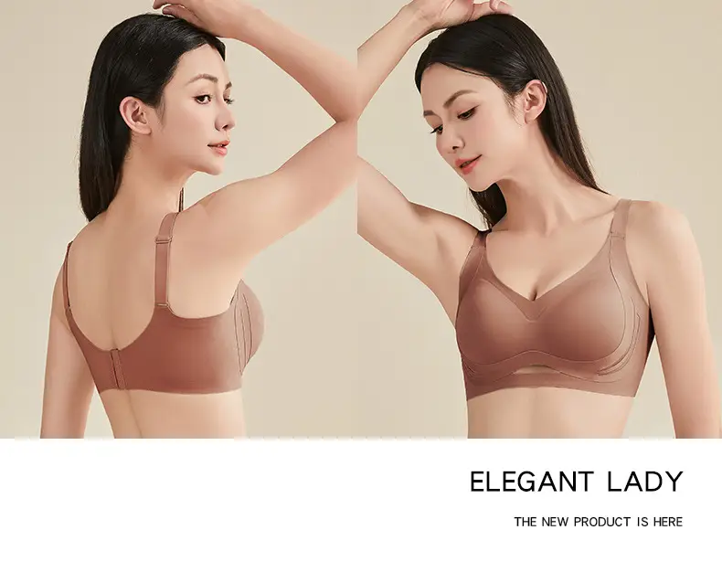 Women's Green Anti-Expansion Wire-Free Bra with Side Reduction — feature 21