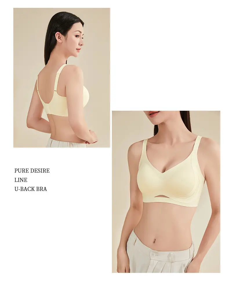 Women's Green Anti-Expansion Wire-Free Bra with Side Reduction — feature 25