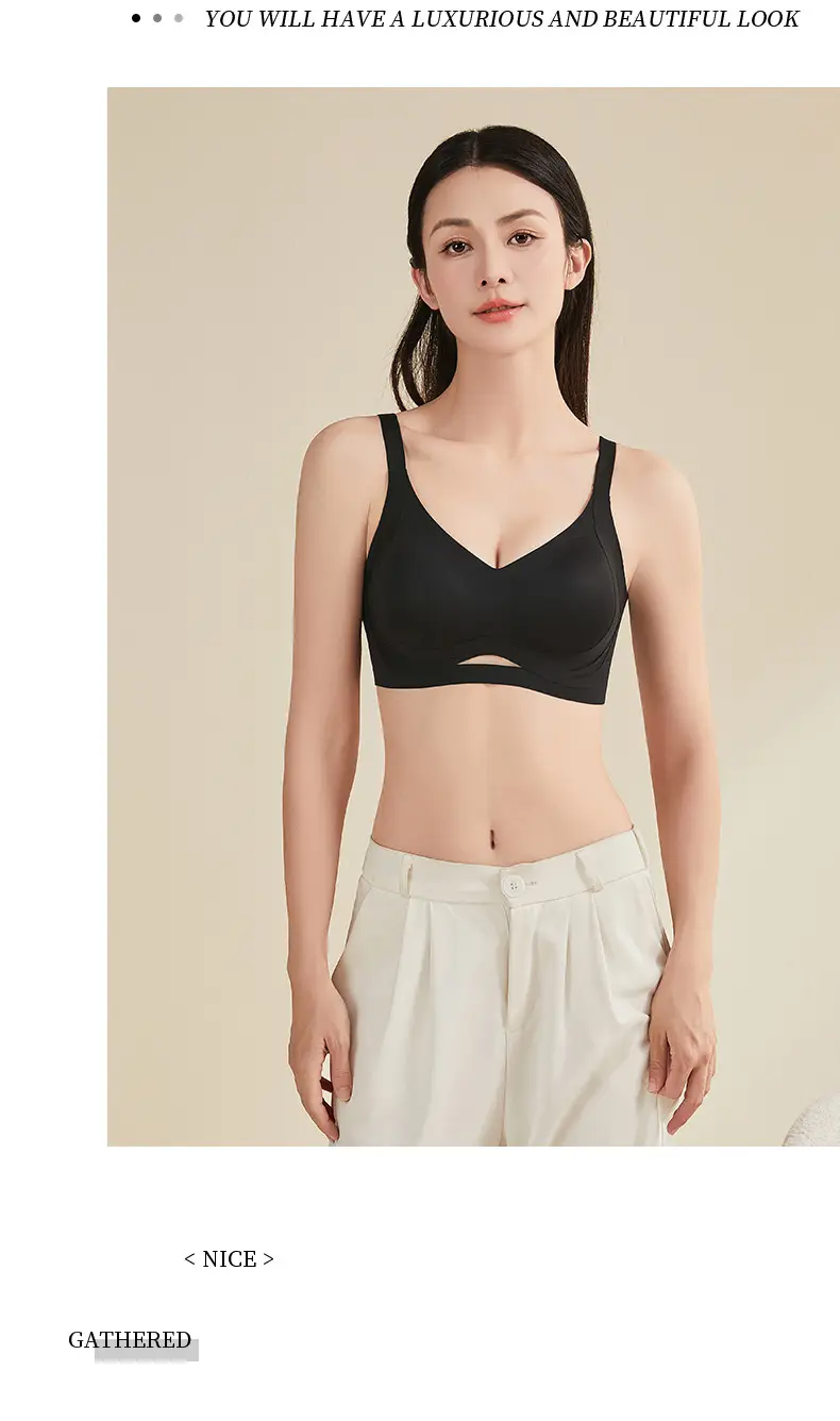 Women's Green Anti-Expansion Wire-Free Bra with Side Reduction — feature 26