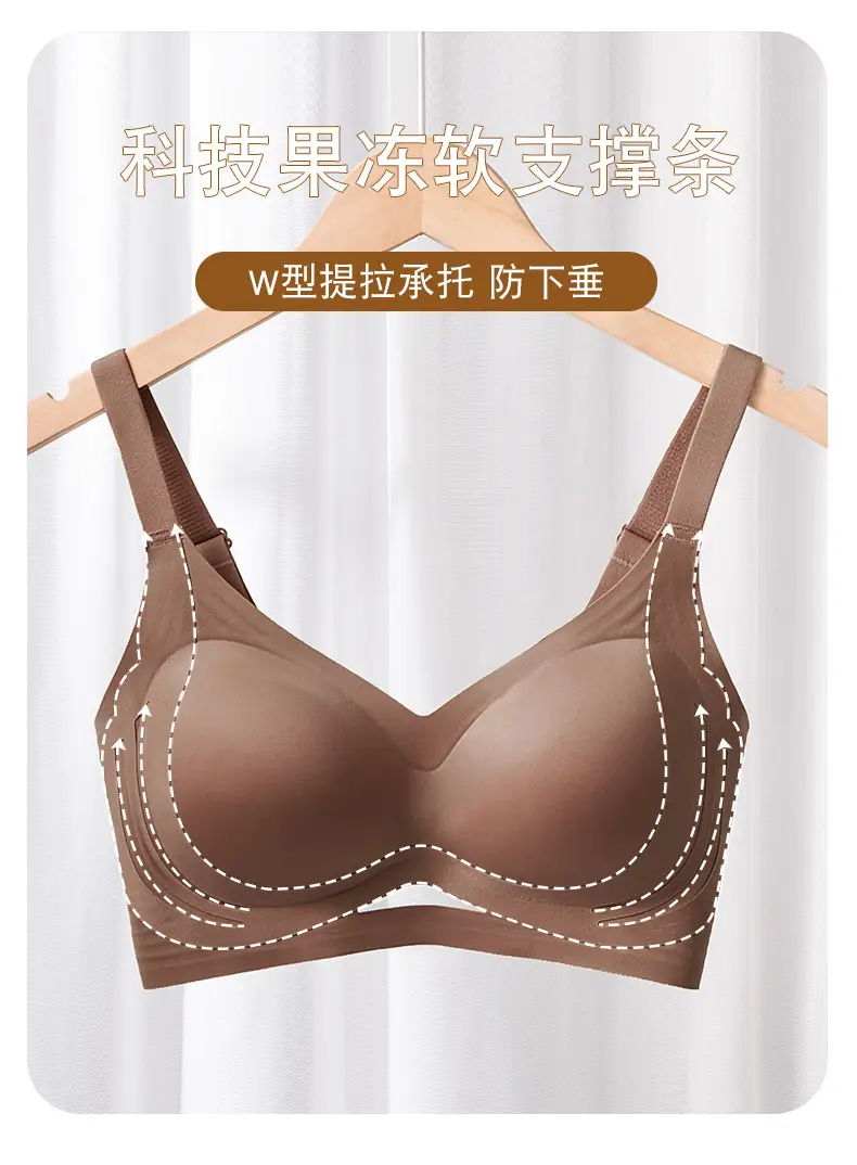 Women's Green Anti-Expansion Wire-Free Bra with Side Reduction — feature 4
