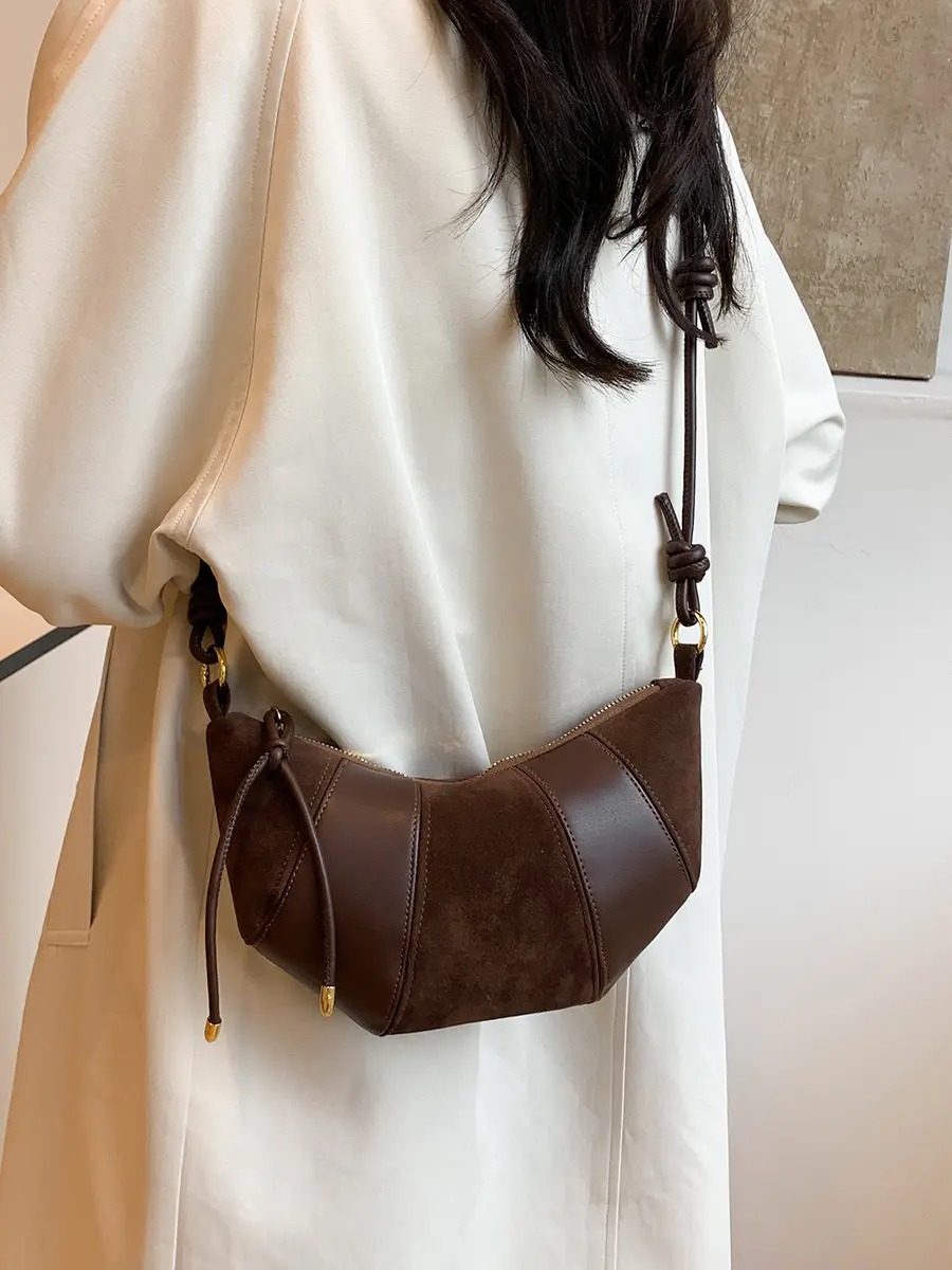 Vintage Frosted Shoulder Bag Women 2025 Casual Brown - Image 6